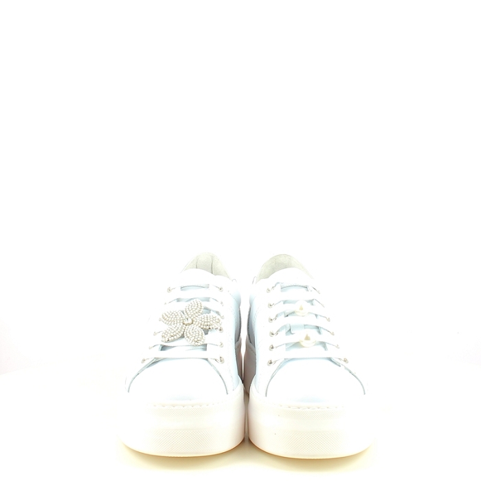 Nero giardini basket e615311d cuir lisse blanc lacet