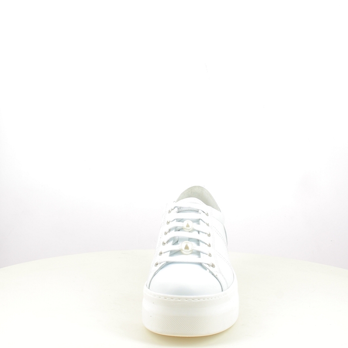 Nero giardini basket e615311d cuir lisse blanc lacet5422001_2