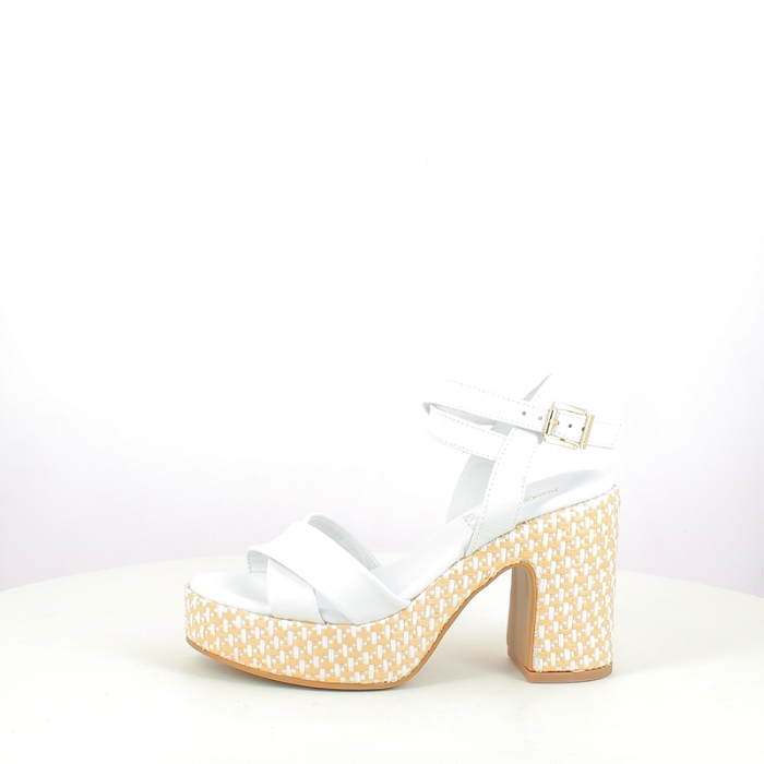 Nero giardini sandale e616072d cuir lisse blanc boucle