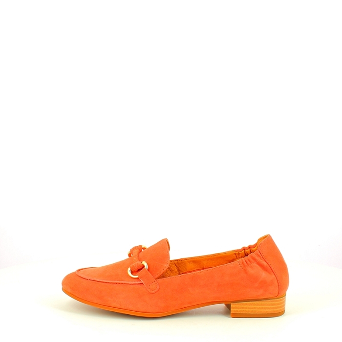 Mamzelle derbies mocassins zoumi cuir velours orange