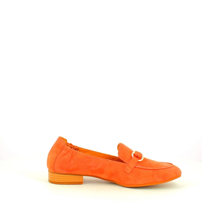 Mamzelle derbies mocassins zoumi cuir velours orange5422301_3