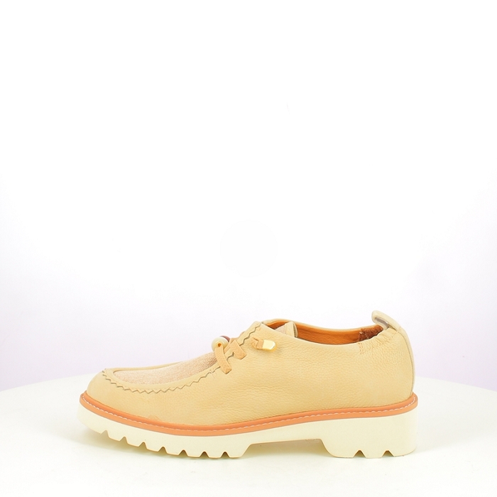 Fugitive derbies mocassins cybi nubuck beige lacet