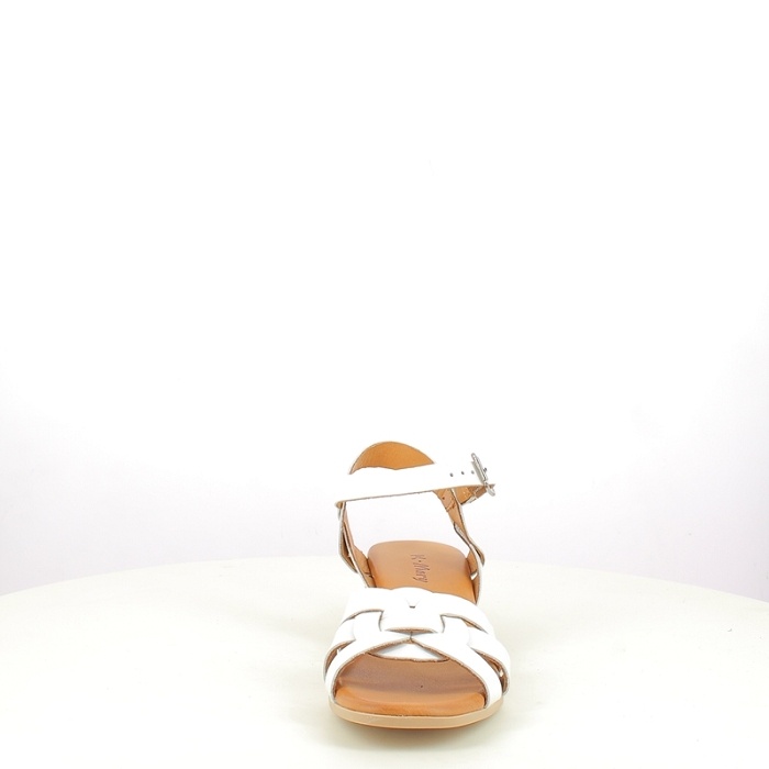 K.mary sandale jadis cuir lisse blanc boucle5424801_2