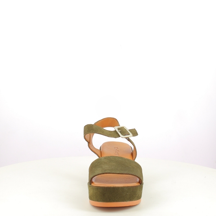 K.mary sandale fabour cuir velours kaki boucle5425001_2