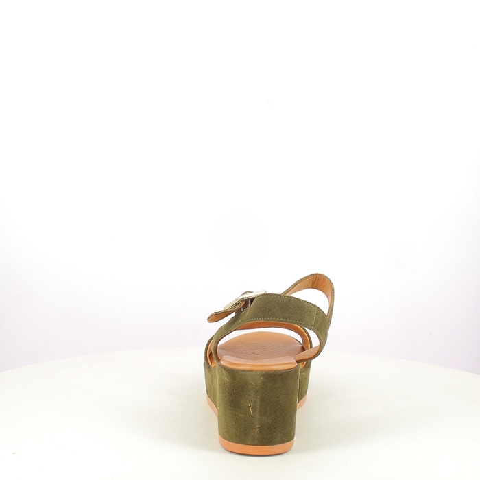 K.mary sandale fabour cuir velours kaki boucle5425001_4