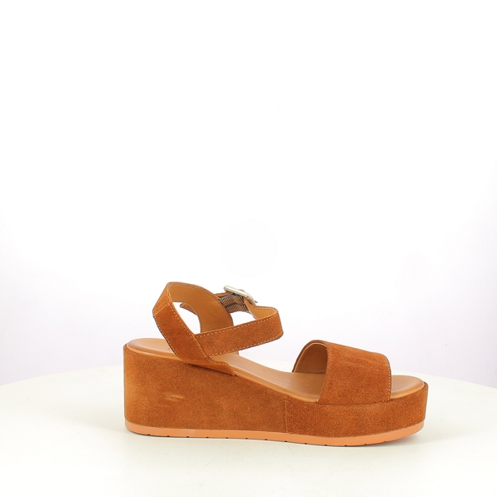 K.mary sandale fabour cuir velours camel boucle5425002_3