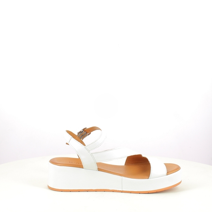 K.mary sandale galy cuir lisse blanc boucle5425101_3