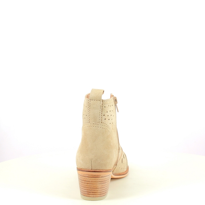 Alpe bottine 5433 cuir velours beige zip5427001_4