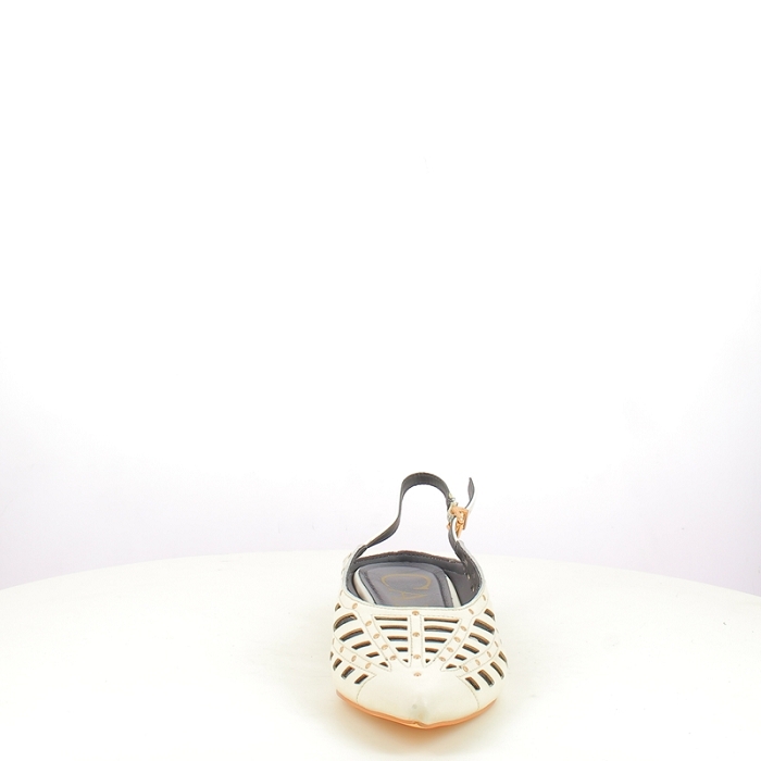 Cafe noir ballerine c1eg4005 cuir lisse blanc5427601_2