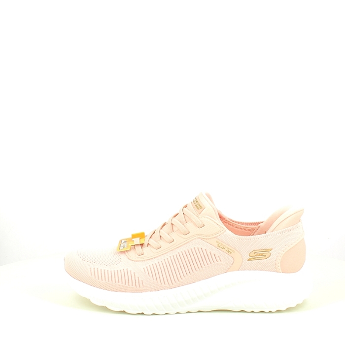 Skechers basket 117497 toile rose elastique