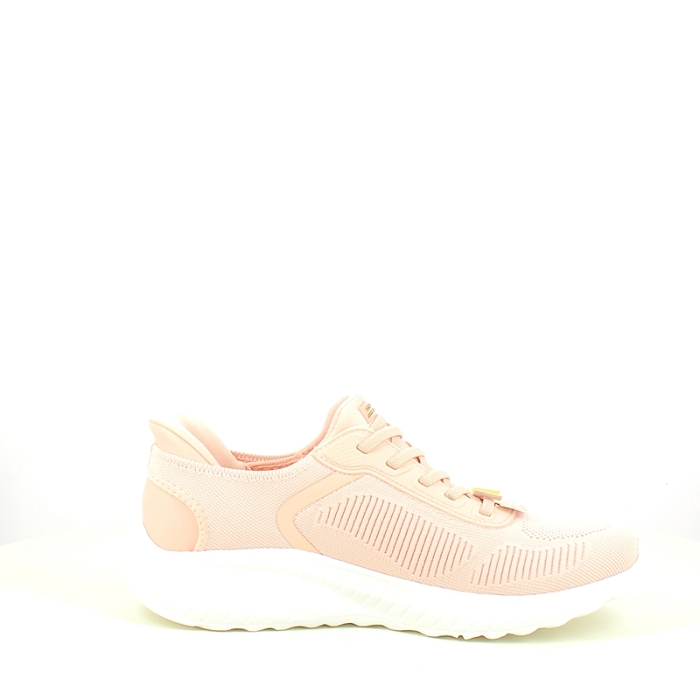 Skechers basket 117497 toile rose elastique5428502_3