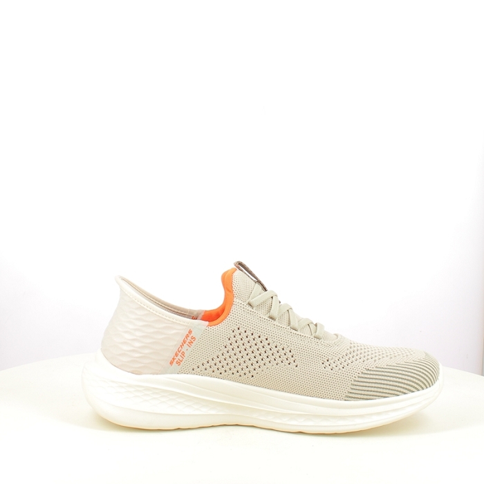 Skechers basket 210810 toile beige lacet5429301_3