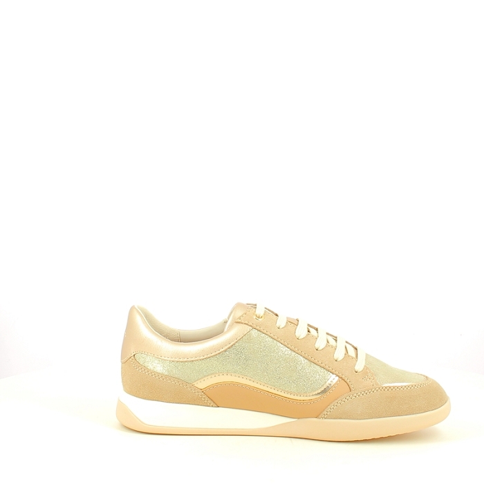 Geox basket d653bc cuir lisse or lacet zip5429801_3