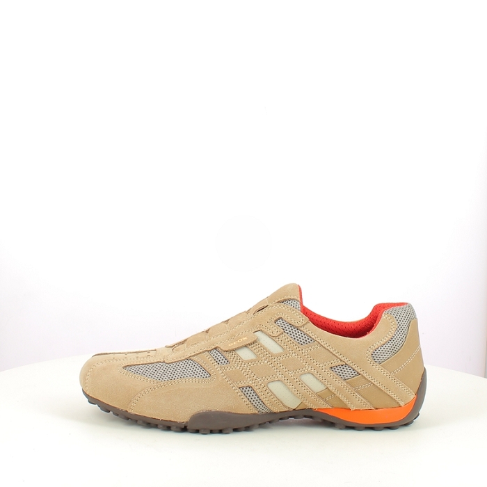 Geox basket u4207l cuir velours beige elastique
