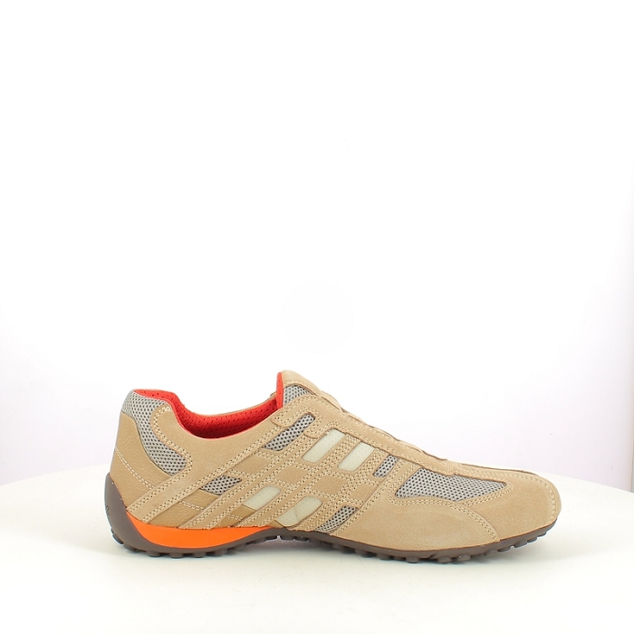 Geox basket u4207l cuir velours beige elastique5429901_3