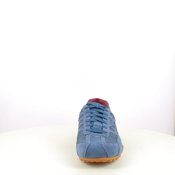 Geox basket u55mna cuir velours bleu lacet5430001_2
