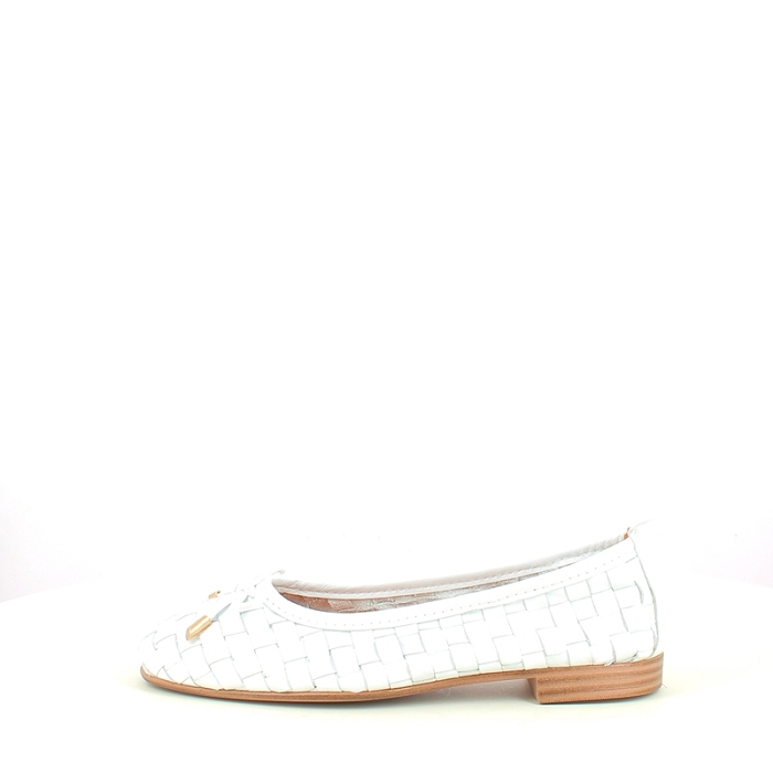 Coco abricot ballerine v3315n cuir lisse blanc