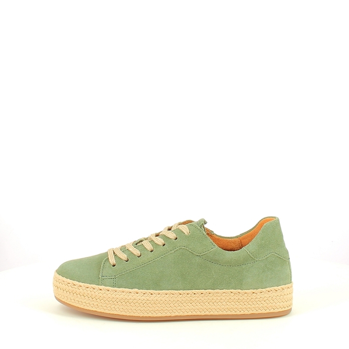 Gabor basket 83270 cuir velours kaki lacet