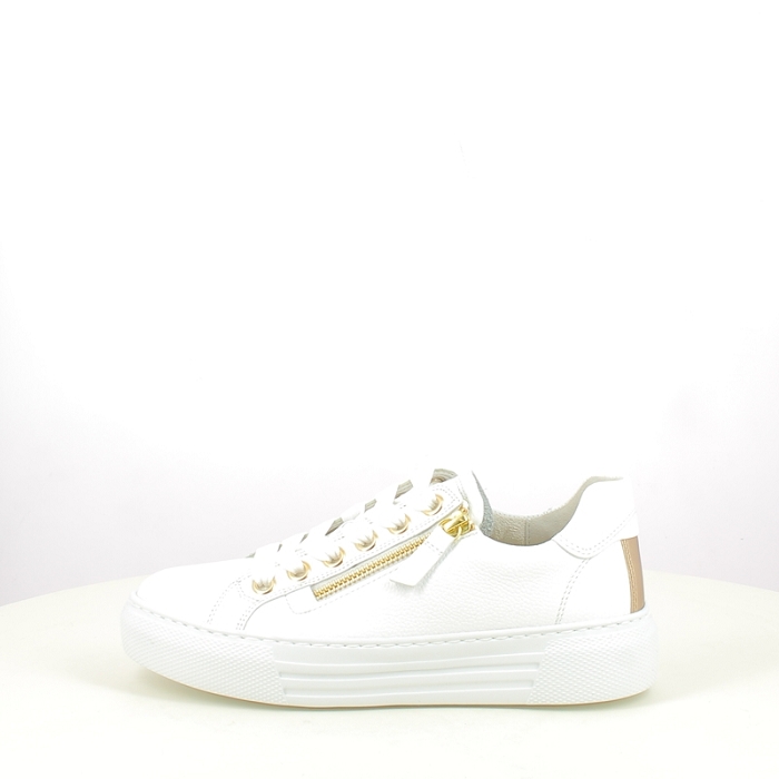 Gabor basket 86465.51 cuir lisse blanc lacet zip