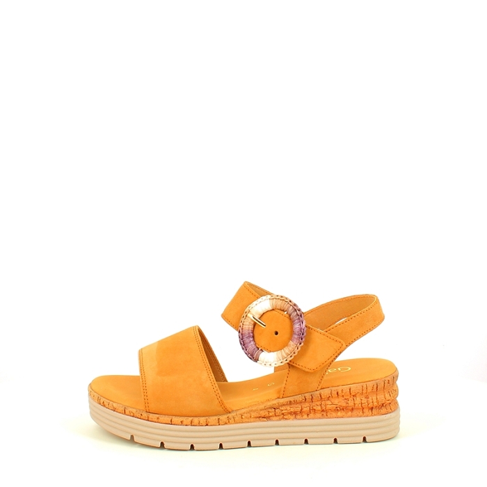 Gabor sandale 82706.35 cuir velours camel scratch