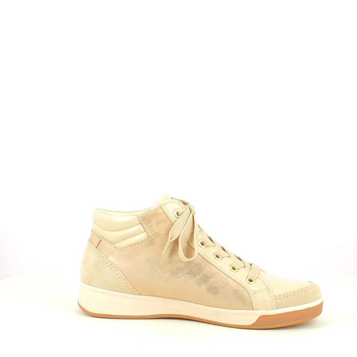 Ara basket 1224499.46 cuir velours beige lacet zip5432201_3