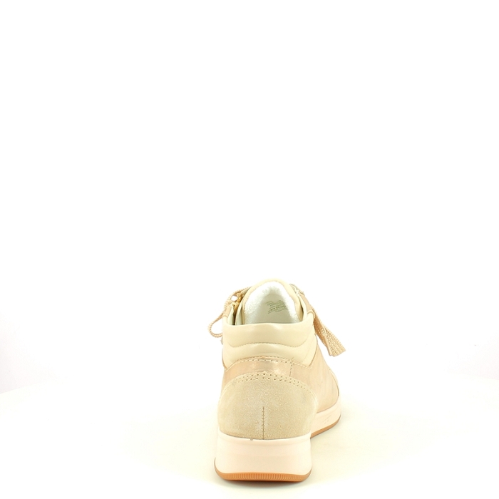 Ara basket 1224499.46 cuir velours beige lacet zip5432201_4