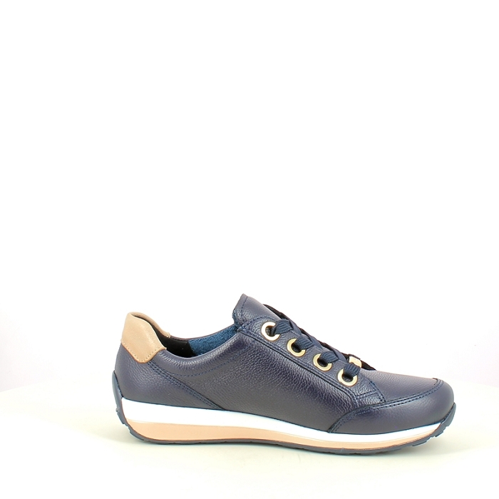 Ara basket 1264587.12 cuir lisse marine lacet zip5432401_3