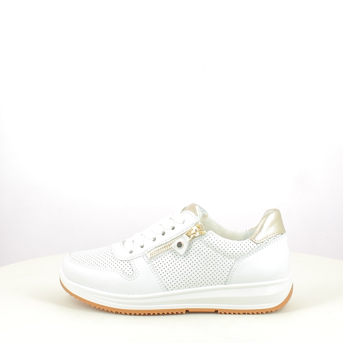 Ara basket 1225510.04 cuir lisse blanc lacet zip