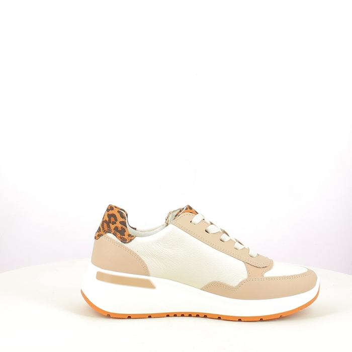 Ara basket 1257702.16 cuir lisse ecru lacet zip5432801_3