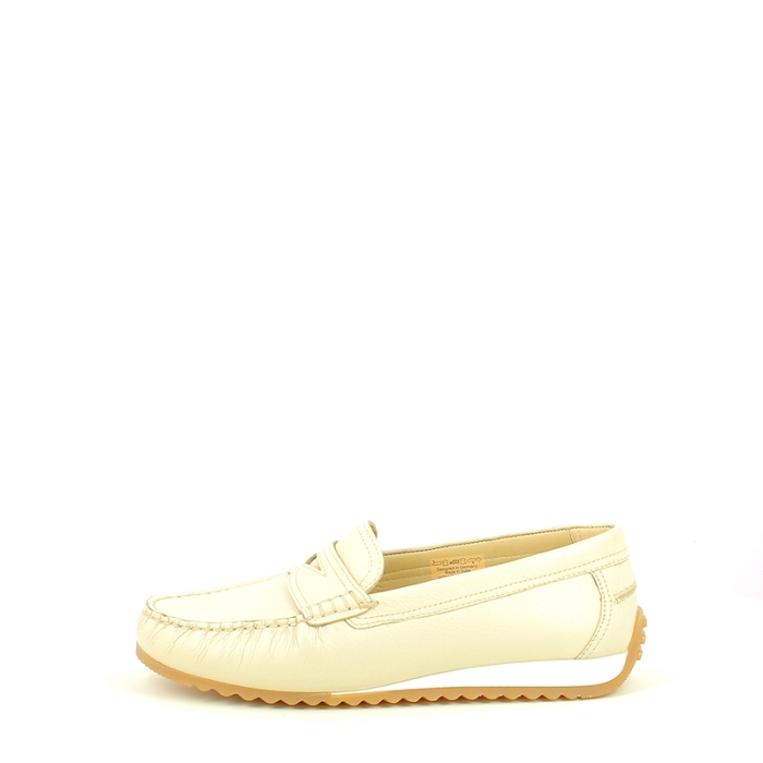 Ara derbies mocassins 1227702 cuir lisse blanc