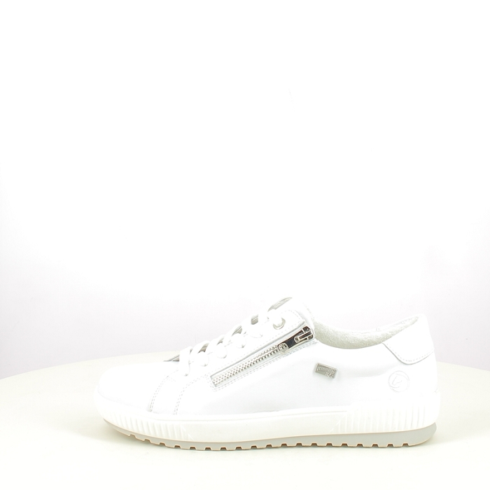 Remonte basket d0700.80 cuir lisse blanc lacet zip
