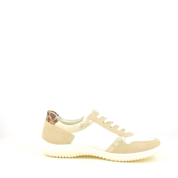 Remonte basket d1e06.82 cuir lisse beige lacet zip5434401_3