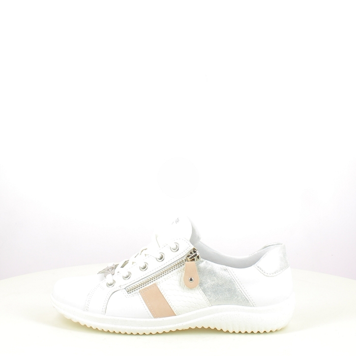 Remonte basket d1e00.81 cuir lisse blanc lacet zip