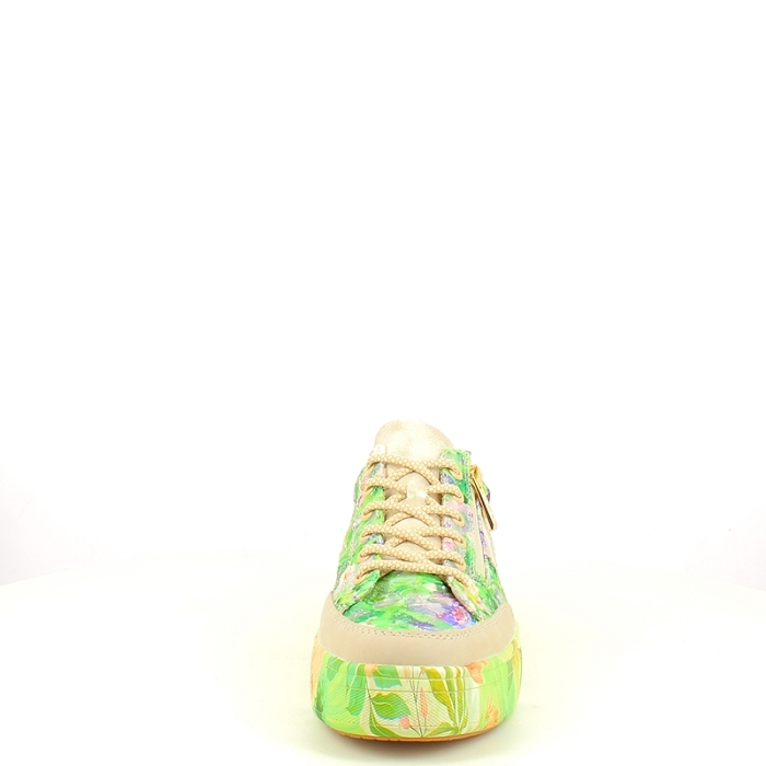 Rieker basket m7711.91 imprime vert lacet zip5436901_2