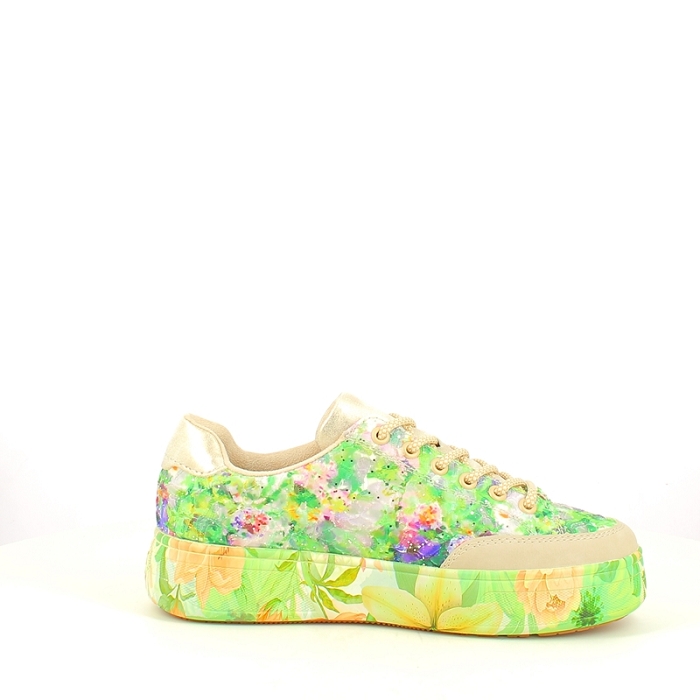 Rieker basket m7711.91 imprime vert lacet zip5436901_3