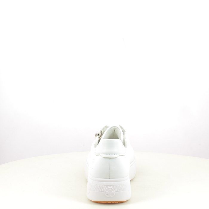 Rieker basket m7701.80 cuir lisse blanc lacet zip5437001_4