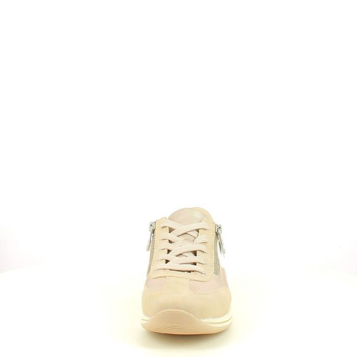 Rieker basket n1103.90 cuir lisse beige lacet zip5437201_2