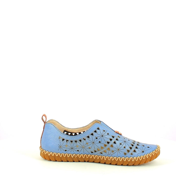 Rieker basket m2852.12 cuir lisse bleu elastique5437501_3