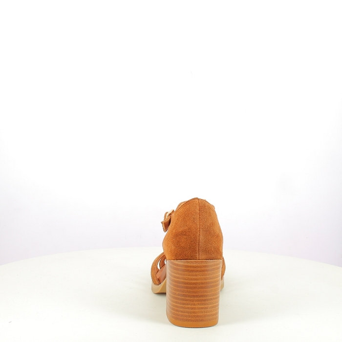 Karston escarpin brigitte cuir lisse cognac boucle5441201_4
