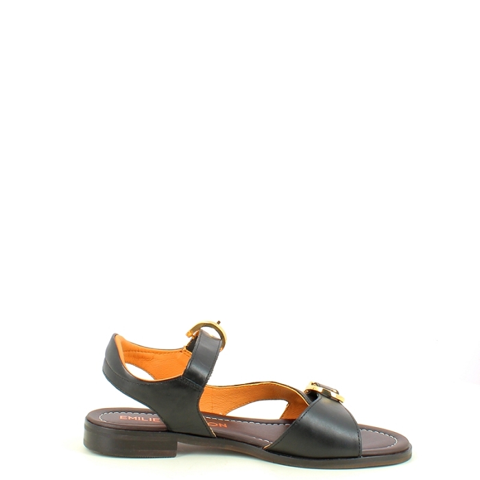 Karston sandale fiona cuir lisse noir boucle5441601_3