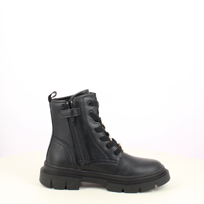 Geox fille j660kh cuir lisse noir lacet zip5465501_3