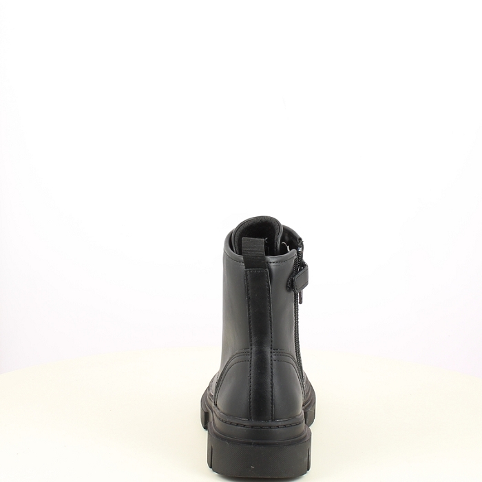 Geox fille j660kh cuir lisse noir lacet zip5465501_4
