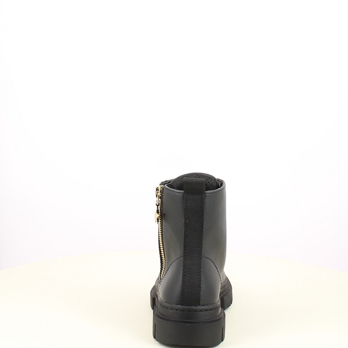Geox fille j660ka cuir lisse noir lacet zip5465701_4