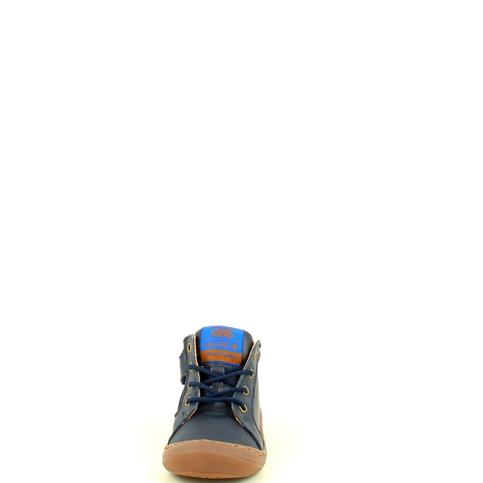 Gbb debout laninou cuir lisse marine lacet zip5466101_2