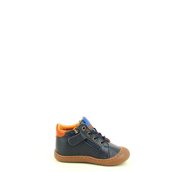 Gbb debout laninou cuir lisse marine lacet zip5466101_3