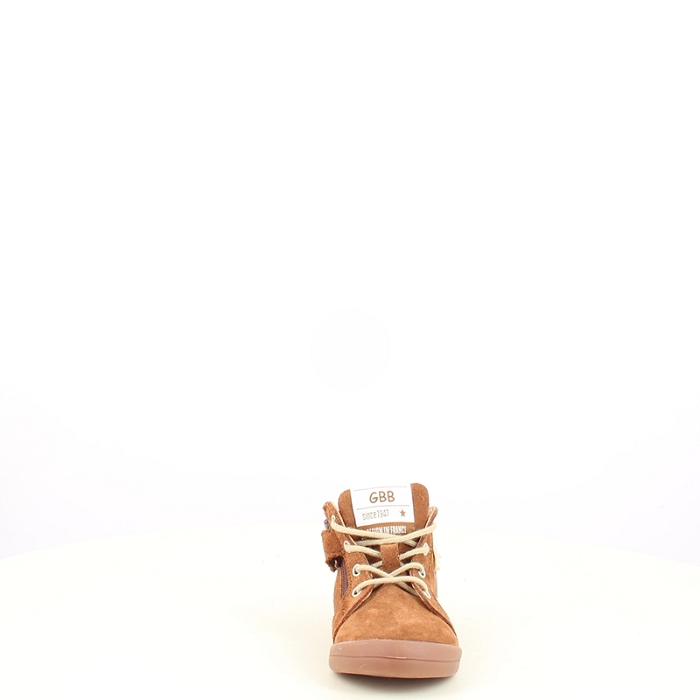 Gbb debout aurel cuir velours marron lacet zip5466201_2