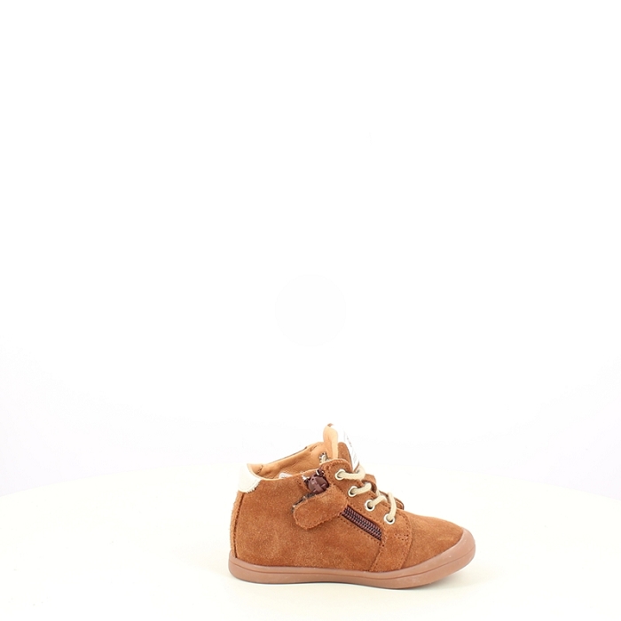 Gbb debout aurel cuir velours marron lacet zip5466201_3