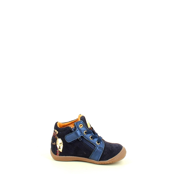 Gbb debout alice cuir velours marine lacet zip5466701_3