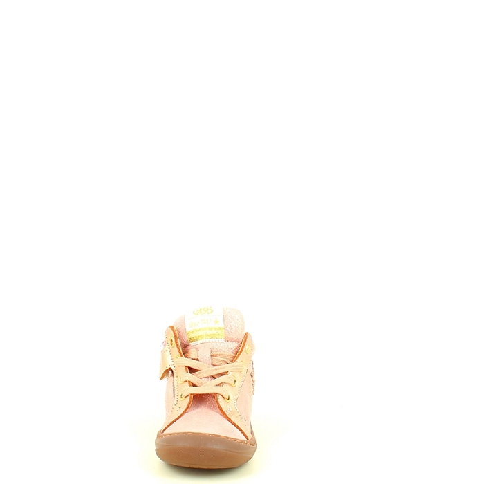 Gbb debout amandine cuir lisse rose lacet zip5467101_2