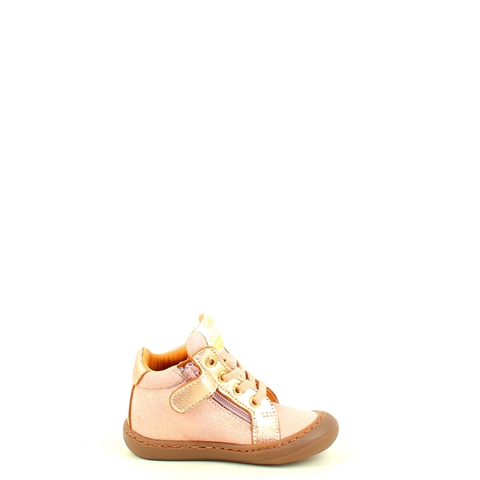 Gbb debout amandine cuir lisse rose lacet zip5467101_3